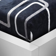 BELLATEX s. r. o. Sheet Microflannel 90×200 181/937 squares black and white - Bedsheet