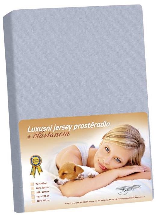 Bellatex 342 KL2 Jersey lepedő elasztánnal, 140×200 cm, világosszürke