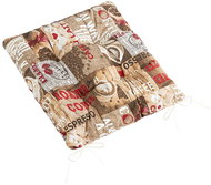 BELLATEX Seat cushion EMA 41/560 quilted 40 × 40 cm, Coffee bean - Chair Cushion