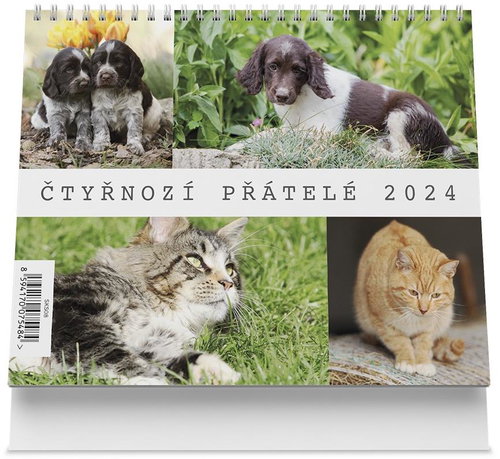 Vikpap Desk calendar (175x140 mm) - Four-legged friends 2024 - Desk Calendar - Main image
