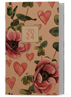 Baloušek Print Monthly diary - Marika - kraft - Heart - 2024 - Planner