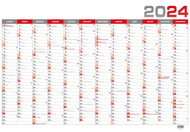 Baloušek Print Wall calendar B1 - red 2024 - Wall Calendar