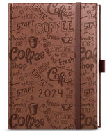 Baloušek Print Diary - Adam - vivella extra - B6 - mocha - Coffee - 2024 - Planner