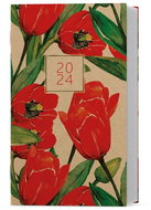 Baloušek Print Weekly diary - Alois - kraft - Tulips - 2024 - Planner