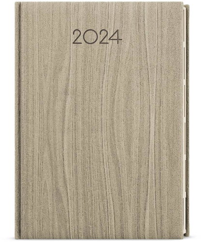 Baloušek Print Diary - Ctirad with die-cut - wood - A5 - light brown - 2024 - Planner - Main image
