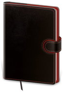 Helmet Daily Diary A5 - Flip - black/red 2024 - Planner