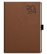 Baloušek Print Diary - David - Fabric - A5 - brown - 2024 - Planner