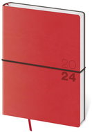 Helmet Daily Diary A5 Flexio - red with rubber band 2024 - Planner