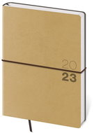Helmet Daily Diary A5 Flexio - light brown with elastic band 2024 - Planner
