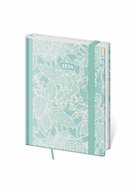 Helmet Daily Diary B6 - Vario - Turquoise with rubber band 2024 - Planner