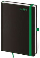 Helmet Weekly Diary A5 - Black Green with pen loop 2024 - Planner
