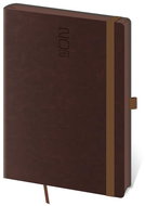 Helmet Weekly Diary A5 - Memory - dark brown with rubber band 2024 - Planner