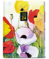 Baloušek Print Diary - David - laminated - A5 - Poppies - 2024 - Planner