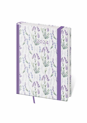 Helmet Weekly Diary B6 - Vario - Lavender with rubber band 2024 - Planner - Main image