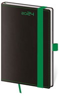 Helmet Weekly Pocket Diary - Black Green with pen loop 2024 - Planner