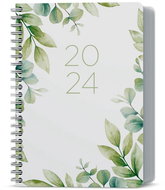 Baloušek Print Diary - David - Lamino Twin wire - A5 - Green - 2024 - Planner