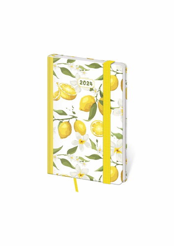 Helmet Weekly Pocket Diary - Vario - Lemon with rubber band 2024 - Planner - Main image
