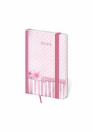 Helmet Weekly Pocket Diary - Vario - Pink with rubber band 2024 - Planner