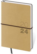Helmet Weekly Pocket Diary Flexio - light brown with rubber band 2024 - Planner