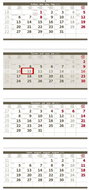 Helmet Wall calendar - Quarterly folded grey 2024 - Wall Calendar