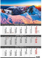 Helmet Wall calendar - Mountains - 3 months 2024 - Wall Calendar
