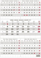Helmet Wall calendar - Five months grey 2024 - Wall Calendar
