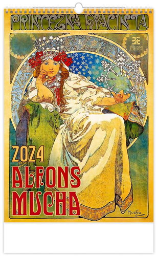 Helmet Wall calendar (31,5 x 63 cm) - Alfons Mucha 2024 - Wall Calendar - Main image