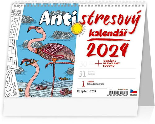 Helmet Desk Calendar - Antistress Working 2024 - Desk Calendar - Main image