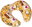 BELLATEX Travel pillow horseshoe Korall 24/238 approx. 30×35 hearts