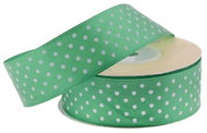 Vikpap Stuha saténová s puntíkem 25mm/25m zelená - Ribbon