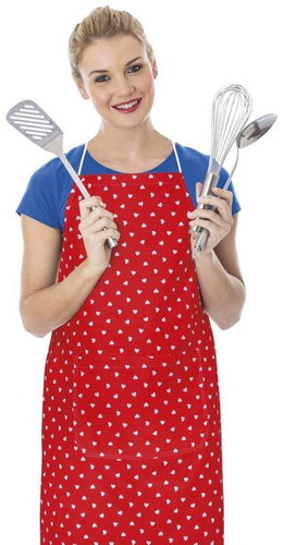 Bellatex ADÉLA - 67 × 84 cm - hearts - Apron - Main image