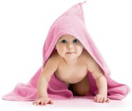 Bellatex Terry towel with hood - 80 × 80 cm - pink - Children's Bath Towel