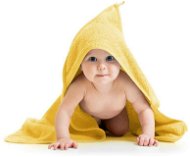 Bellatex Terry towel with hood - 80 × 80 cm - yellow - Children's Bath Towel