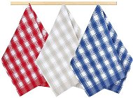 Dish Cloth Bellatex Set of 3 pieces - 50 × 70 cm - flower - beige, blue, red - Utěrka