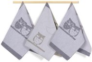 Bellatex Set of 3 pieces - 50 × 70 cm - owls brown - Dish Cloth