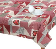 Bellatex Tablecloth EMA - 140 × 180 cm - patchwork burgundy - Tablecloth