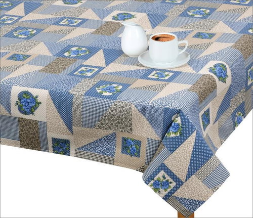 Bellatex Tablecloth EMA - 140 × 200 cm - patchwork blue - Tablecloth - Main image
