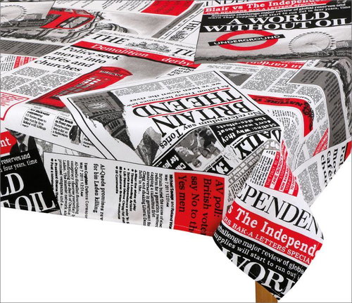 Bellatex Tablecloth EMA - 40 × 40 cm - newspaper red - Tablecloth - Main image