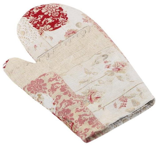 Bellatex 28 × 18 cm - patchwork heart pink - Oven Mitt - Main image