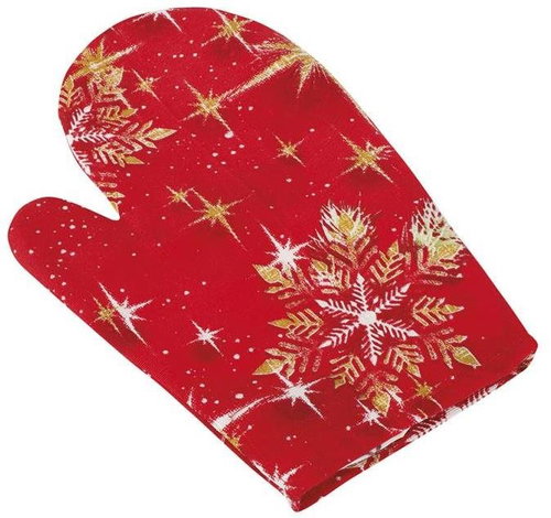 Bellatex 28 × 18 cm - Karácsonyi gömbök arany - Edényfogó kesztyű - Fő fotó