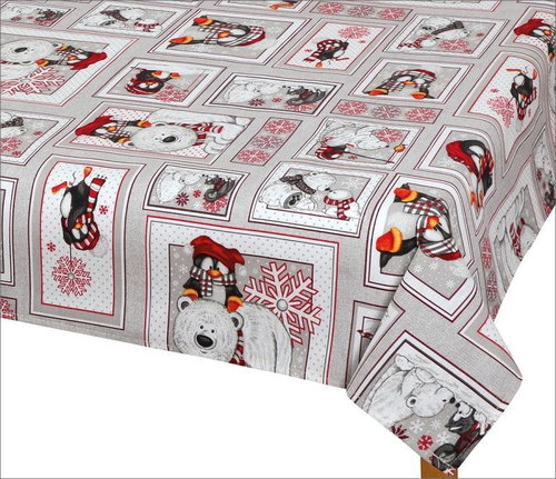 Bellatex Tablecloth CHRISTMAS - 100 × 100 cm - winter patchwork - Tablecloth - Main image