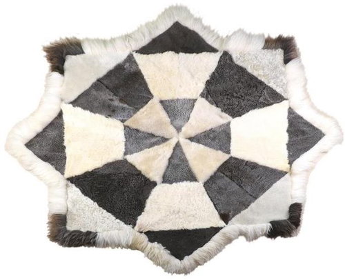 Bellatex Evropský merino vlněná předložka - 110 × 110 cm - přírodní - Koberec - Main image