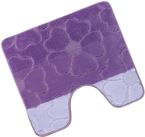 Bellatex AVANGARD - wc 60 × 50 cm - fialové květy - Toilet Mat - Main image