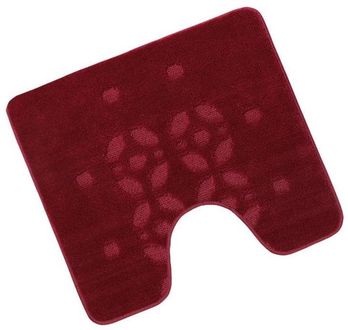 Bellatex STANDARD - toilet 60 × 50 cm - burgundy foot - Toilet Mat - Main image