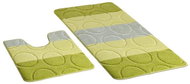 Bellatex SADA AVANGARD 60 × 100 + 60 × 50 cm - zelené kroužky - Koupelnová předložka
