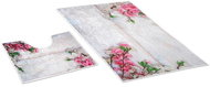 Bellatex 3D printing set - 60 × 100, 60 × 50 cm WC - pink bouquet - Bath Mat