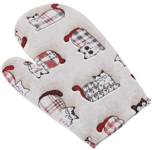 Bellatex 28 × 18 cm - red cat - Oven Mitt - Main image