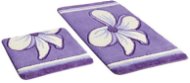 Bellatex ULTRA sada 60 × 100,60 × 50 cm - fialový kvet - Kúpeľňová predložka
