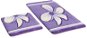 Bellatex ULTRA sada 60 × 100,60 × 50 cm - fialový květ - Koupelnová předložka
