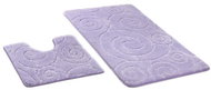 Bellatex ULTRA sada 60 × 100, 60 × 50 cm - fialové kroužky - Bath Mat